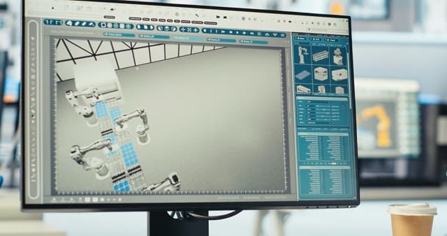 Computer screen showing advanced 3D modeling software used for AV design and engineering integration