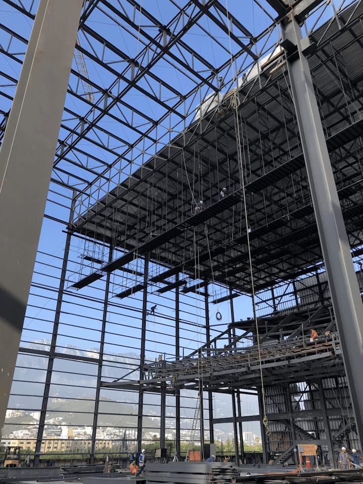 Structural engineering design using a 3D BIM model to visualize a building's framework